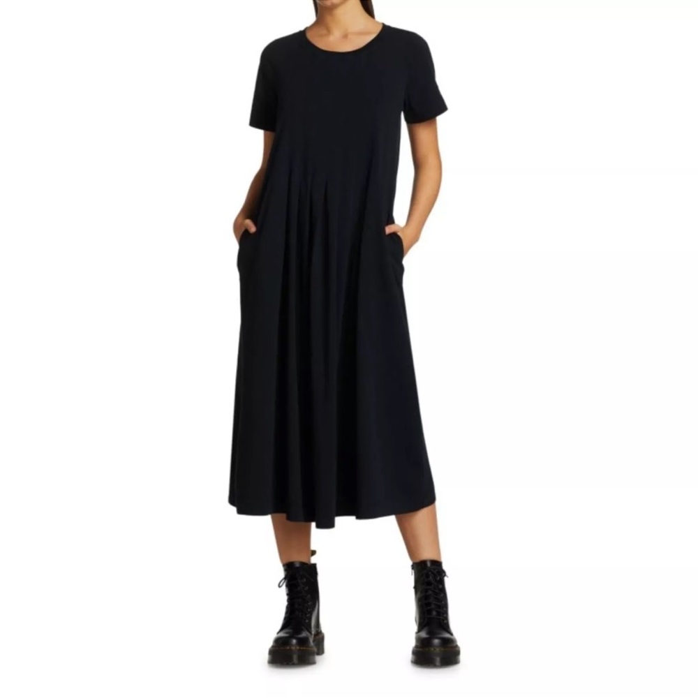 Free People FP Beach On Repeat T-Shirt Midi Dress Black Size XS